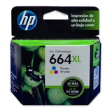 Cartucho Tinta Hp 664xl Color F6v30al Original Alto Rendimie