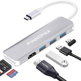 Adaptador Usb-c Hub, Macbook Pro, 7 En 1 Usb C A Usb / 4k