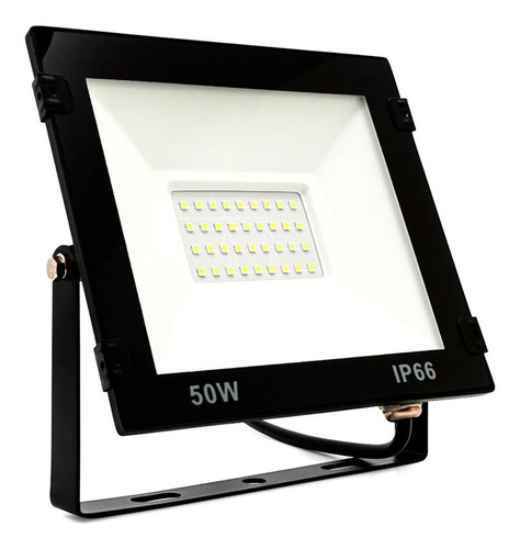 Refletor Led 50w Cor Da Carcaça Preto Cor Da Luz Branco-frio 110v/220v