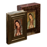 Biblia Latino. Letra Grande Virgen Busto Caja Madera 16x22 