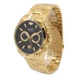 Relógio Orient Masculino Dourado Cronografo Mgssc030 P1kx