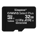 Memoria Micro Sd 32gb Kingston Canvas Clase 10 Select Plus