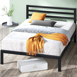 Zinus Mia Estructura De Cama De Metal C/ Cabecera King Color Negro