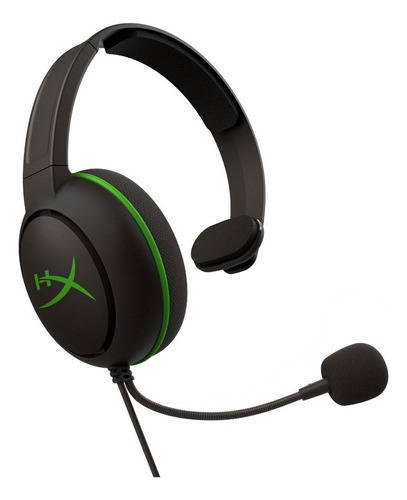 Auricular Gamer Hyperx Cloudx Chat Negro Y Verde Con Micrófo