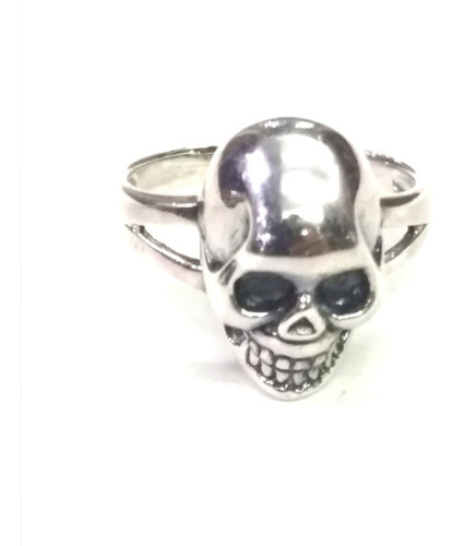 Anillo De Calavera En Plata