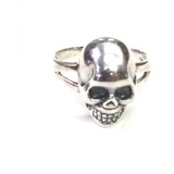 Anillo De Calavera En Plata