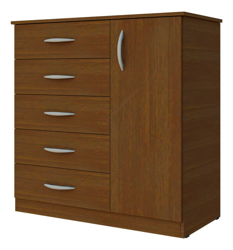 Cajonera Chifonier Cómoda 5 Cajones + Ropero Armado - Perchero O Estante - Opcional Guías Metal - Muebles Económicos