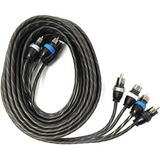 Sky High Car Audio Cables Rca De 4 Canales Trenzados De 12 P