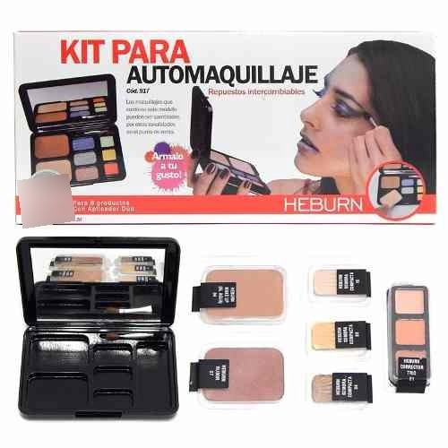 Heburn Paleta Auto Maquillaje 917 Rubor Sombras Espejo