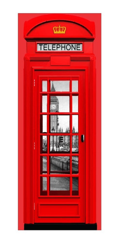 Adesivo Porta Cabine Telefônica Londres Inglaterra P. 894