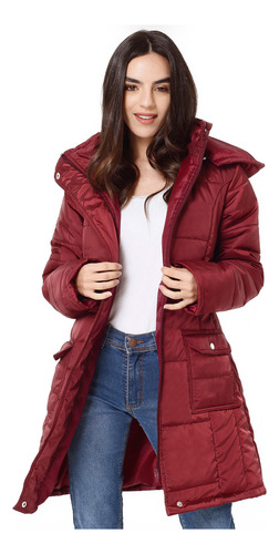 Campera Mujer Larga Rompeviento Mujer Impermeable Nofret 