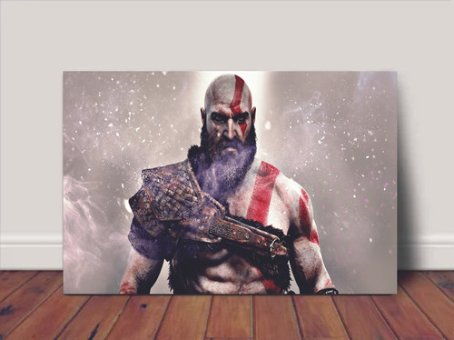Placa Quadro Decorativo God Of War Kratos Ps3 Ps4 Gamer 124
