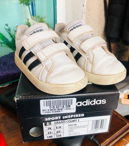 Zapatillas adidas Grand Court Blancas Niños (usadas)