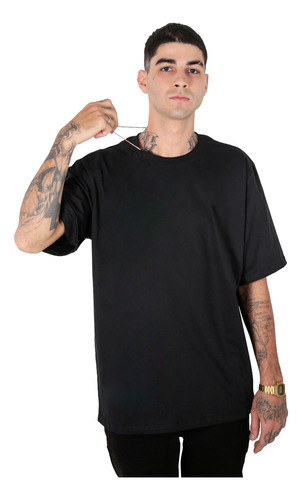 Camiseta Camisa Oversized Streetwear Larga Reta Algodão Lisa