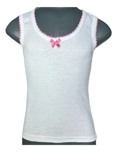 Camiseta De Niña 6pza De Algodon Liso Blanca Talla 8,10,12