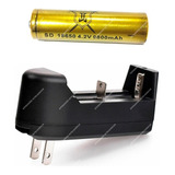 Cargador De 3.7v De Pila Recargable + Batería 18650 4200mah