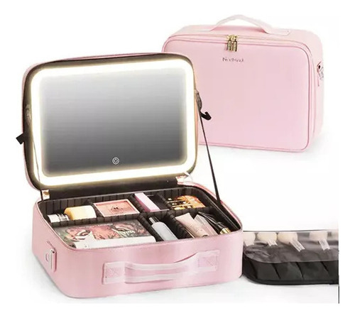 * Bolsa De Maquillaje Profesional Caja De Maquillaje Espejo