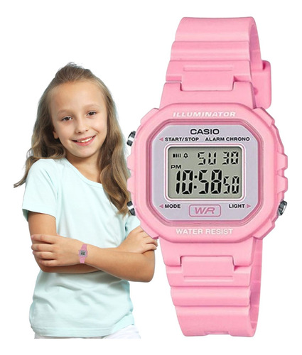 Relógio Casio Infantil Digital Standard Rosa La-20wh-4a1df