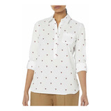 Camisa Manga Larga Tommyhilfiger Con Corazones Algodón Blus