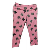 Leggins Capri Para Niña, Mallones Talla 10, (2 Pantalones)