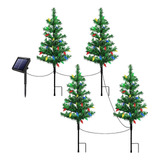 Farol Solar Pequeño Para Árbol De Navidad, Paquete De 4