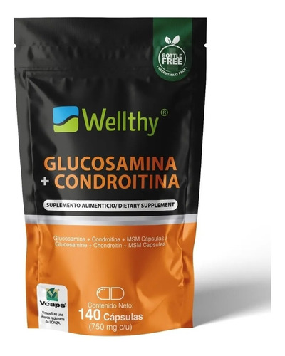  Wellthy Glucosamina + Condroitina 140 Cap 750mg C/u