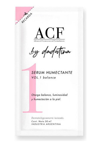Serum Humectante Acf By Dadatina Vol. 1 Balance Refill 30 Ml