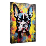 Cuadro Moderno En Tela Canvas Bulldog Francés 50x70 Cms 
