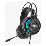 Conexión De Auriculares Hp Gamer P2 Blue Light Dhe-8001 Black Light Color Azul