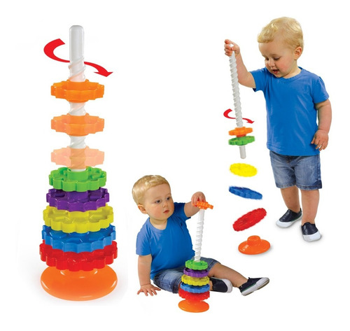 Brinquedo Didático Giro Mágico Dismat Para Bebê 1 Ano Mk326