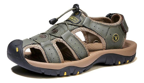 Cuero Genuino Zapatos Para Hombres, Sandalias De Gran Tamaño