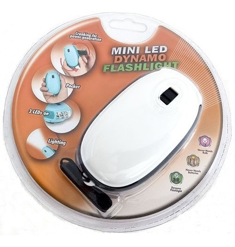 Linterna Dinamo 3 Leds Compacta De Bolsillo Recargable