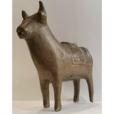 Antiguo Criollo Figura Criollo Toro Alpaca Escultura Bronce 