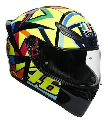  Casco Cerrado Agv K-1 Ama/azul/ngo Soleluna 2017 Rider One