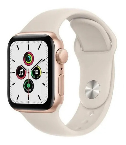 Apple Watch Se Gps 40mm Caja Color Oro Correa Blanco Estelar