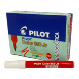 Caneta Hidrográfica Pilot Color 850 Jr Vermelha 12 Unidades