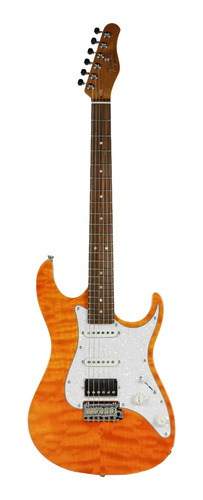 Guitarra Elétrica Superstrato Tagima Transparent Amber Hss