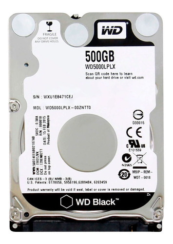 Disco Duro Interno Western Digital Wd Black Wd5000lplx 500gb Negro