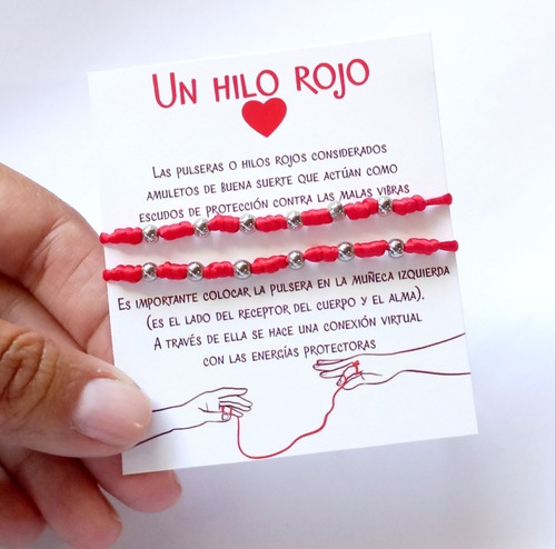 Pulseras Para Parejas Hilo Rojo 7 Nudos