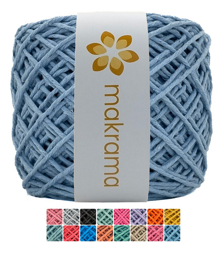 Makrama Hilaza Para Macramé 2mm Algodon 500gr Colores