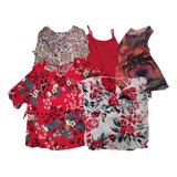 Combo Lote X5u Blusas De Mujer Estampadas Talle M