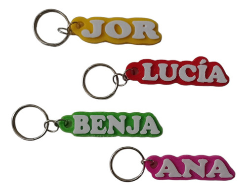 Llavero Personalizado, Identificador Souvenir, Nombre 3d 10u