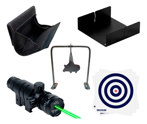 Laser P/ Pistola Airsoft Airgun + Kit Alvos + Porta Munição