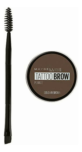 Maybelline Pomada Para Cejas Brow Tattoo, Dark Brown, 3.7 G