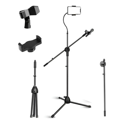 Tripie Soporte Para Micrófono Con Teléfono Pedestal Atril | MercadoLibre