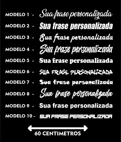 Adesivo Frase Personalizada 60cm Carro Caminhão