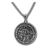 Collar Para Hombre Y Mujer Con Dije Ojo De Horus De Acero 