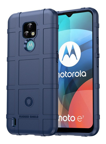 Funda De Teléfono De Silicona A Cuadros Para Motorola Motoe7