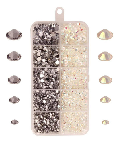 Set X10 Piedras Decoración Uñas Strass Cristales Brillos 