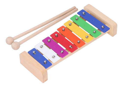 Colorido Xilófono Infantil Glockenspiel De Aluminio De 8 Ton